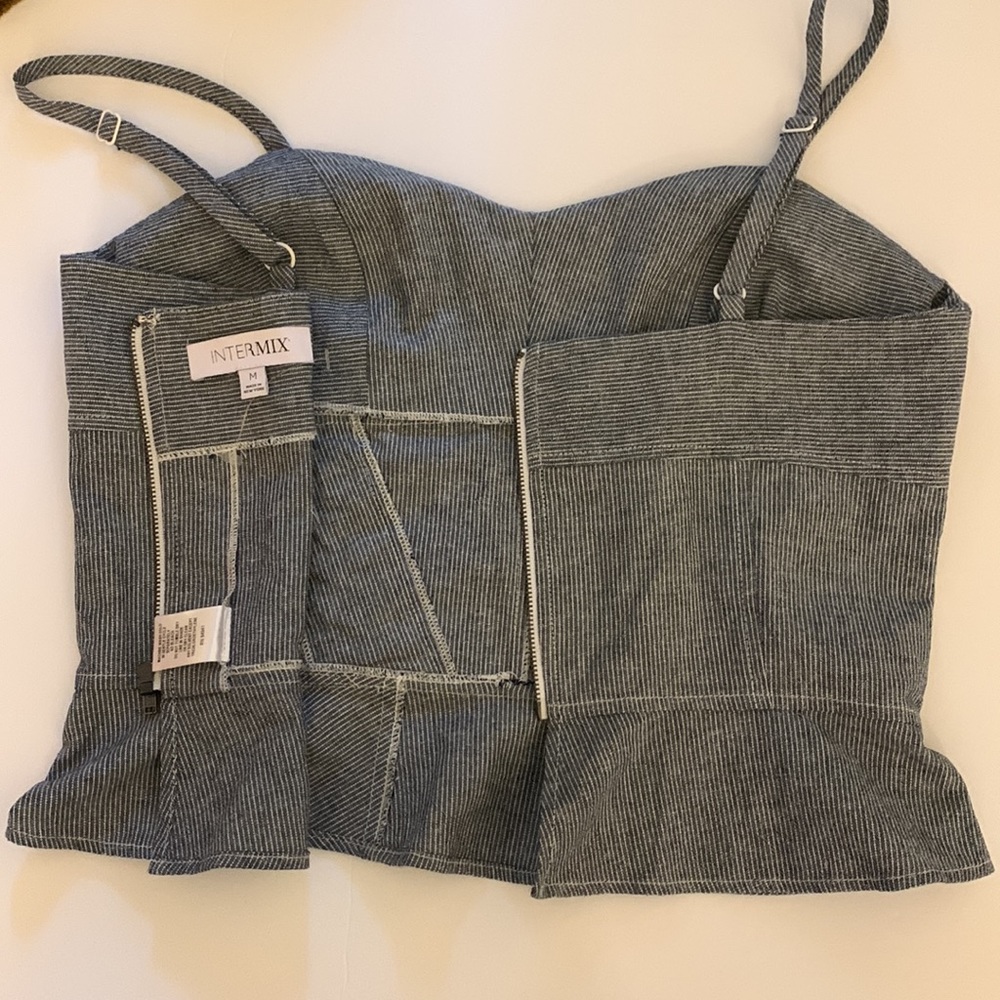 Intermix Corset-look Cotton + Linen Top - Picture 8 of 10